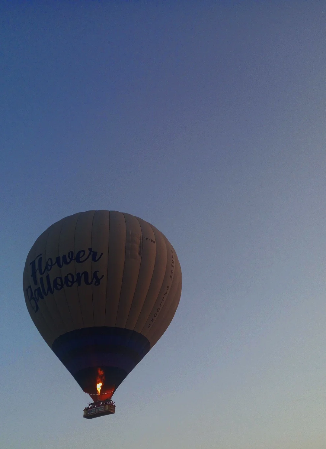 Gökyüzünde tek balon.