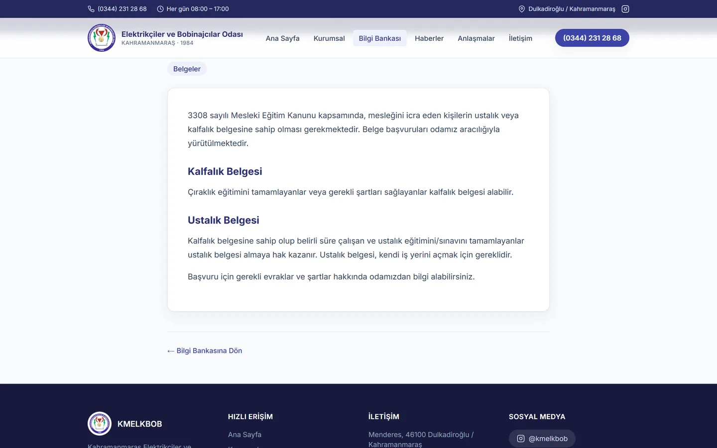Bilgi bankası yazısı